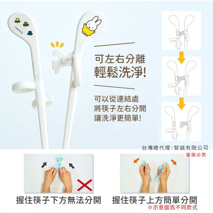 日本 EDISON mama - 米飛兔學習筷-左手 (適1.5歲起)