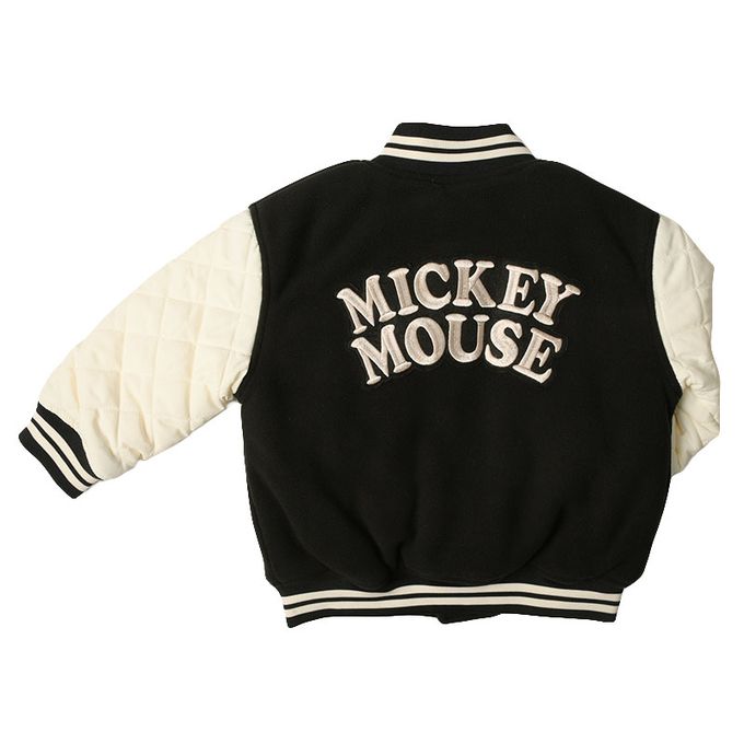 akachan honpo - 美式棒球外套-米奇-黑色