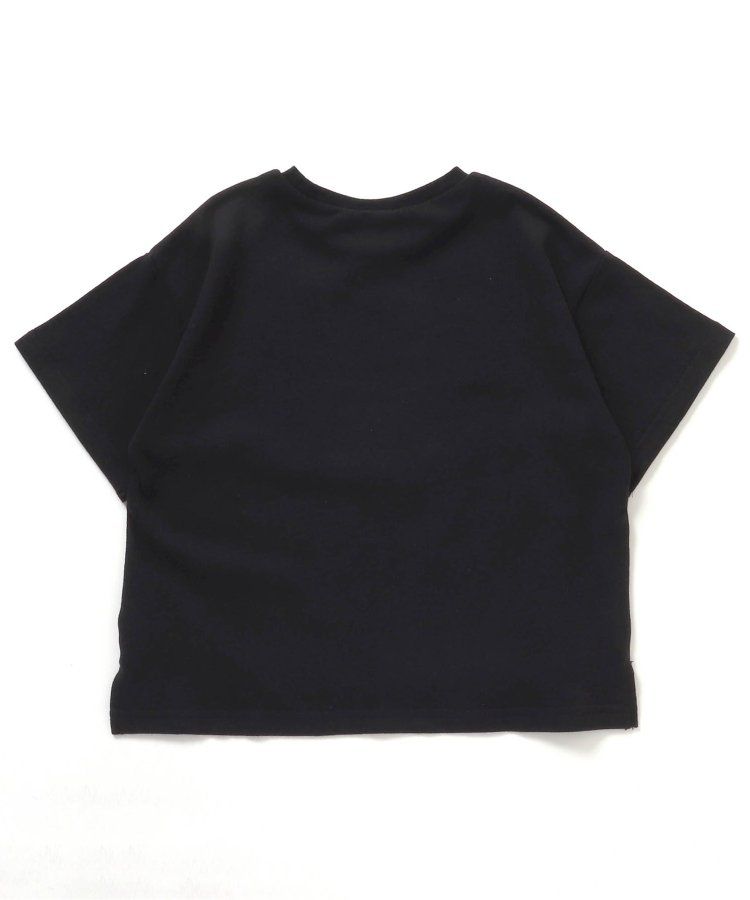 日本 BREEZE - 聯名款 恐龍刺繡短袖上衣-暴龍v.s三角龍-黑