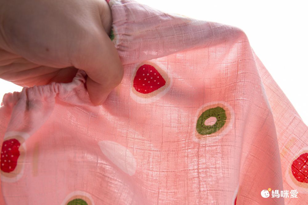 akachan honpo - 甚平分腳連身衣-水果大福-粉紅色