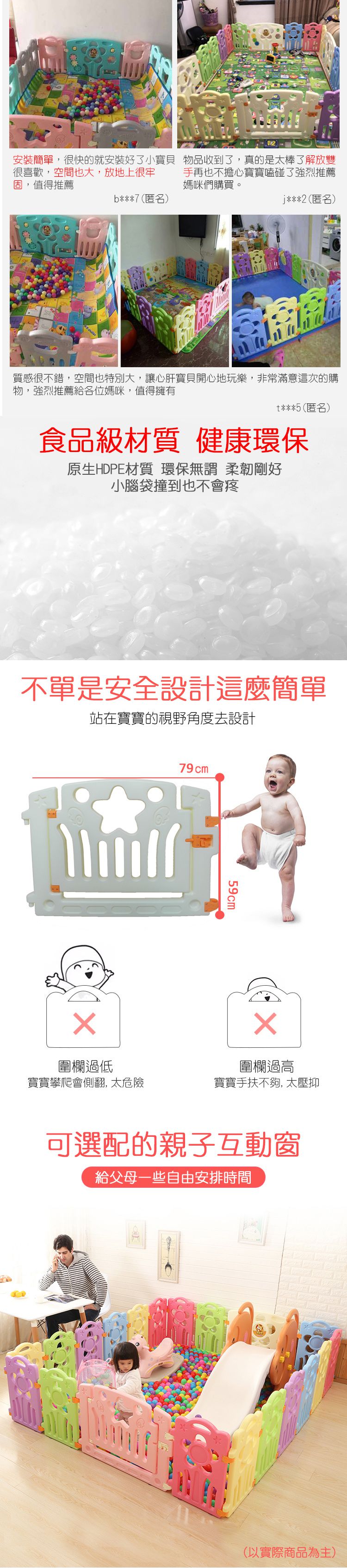 i-Smart - 繽紛兒童遊戲圍欄-花朵款-(12+2片裝)