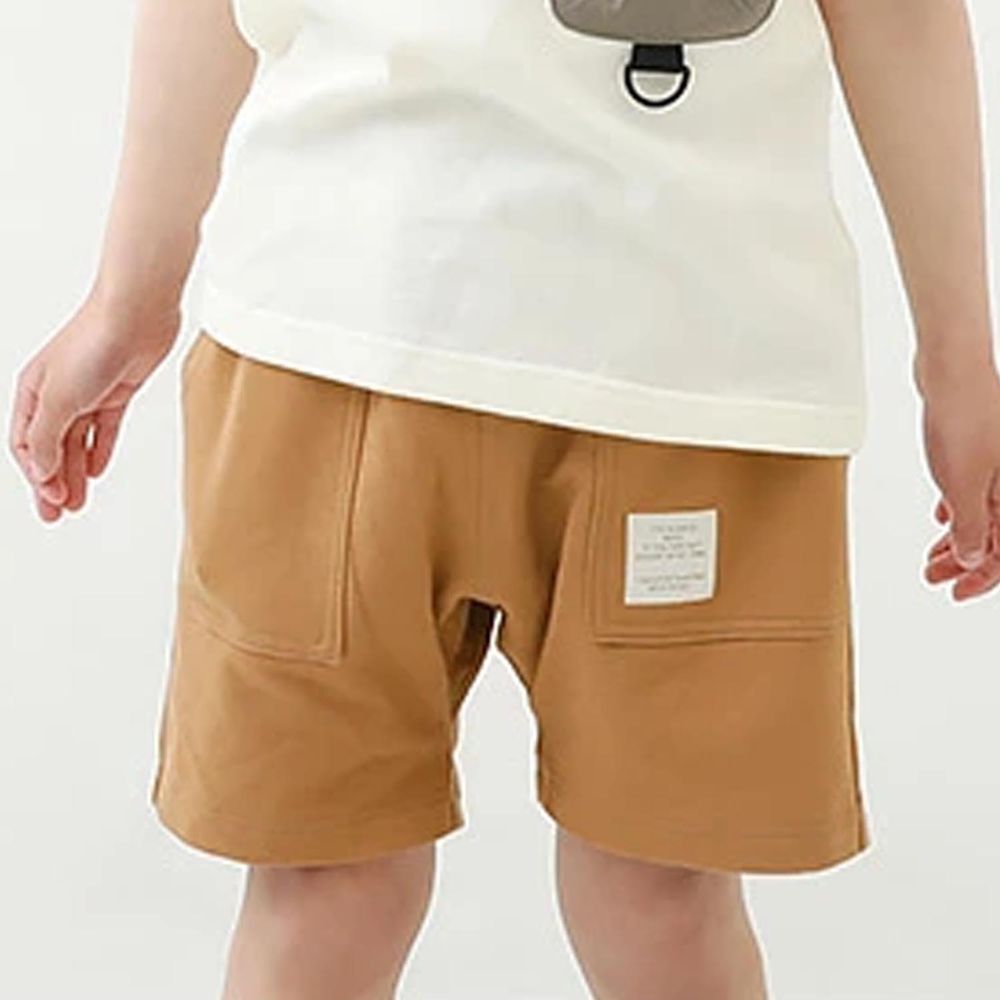 日本 devirock - 撥水加工 純棉舒適五分褲-淺棕