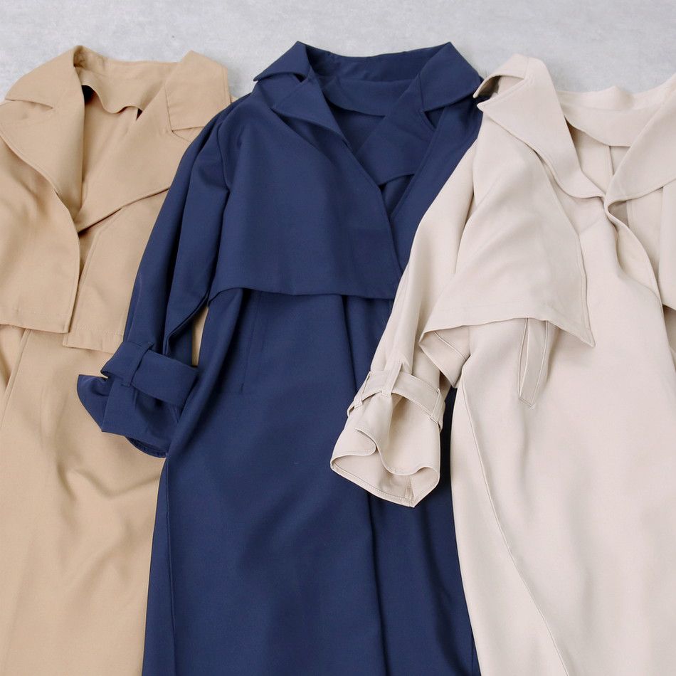 日本 Rejoule - 3way設計風衣外套三件組-杏 (M(Free size))