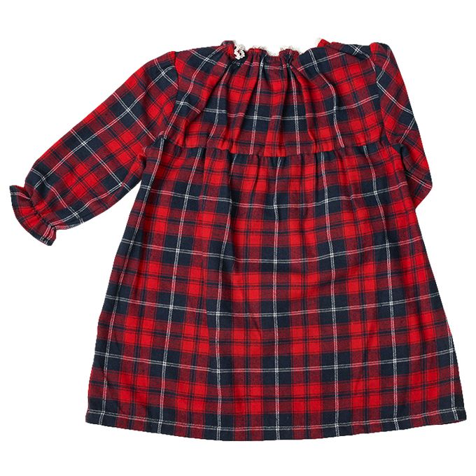 akachan honpo - 平織洋裝-紅色