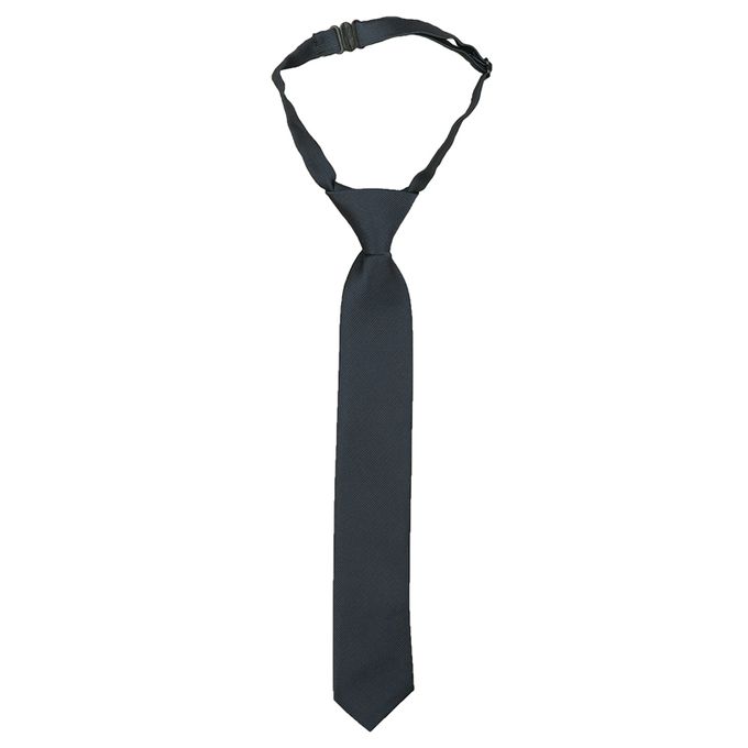 akachan honpo - 長袖襯衫-直條紋 附針織領帶-深藍色