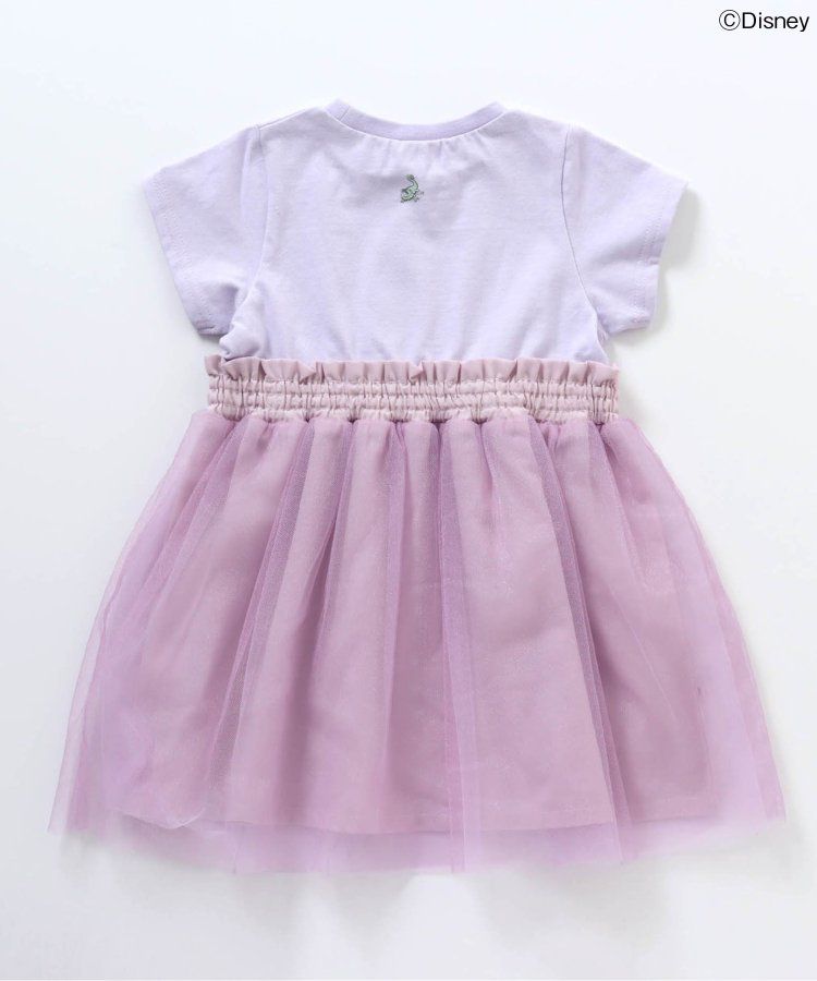 日本 apres les cours - 迪士尼 公主蕾絲拼接澎裙洋裝-小美人魚-粉x嫩綠