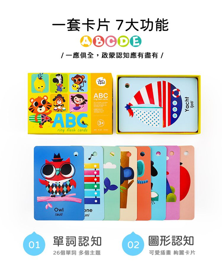 JarMelo 原創美玩 - 七合一英文字卡套裝
