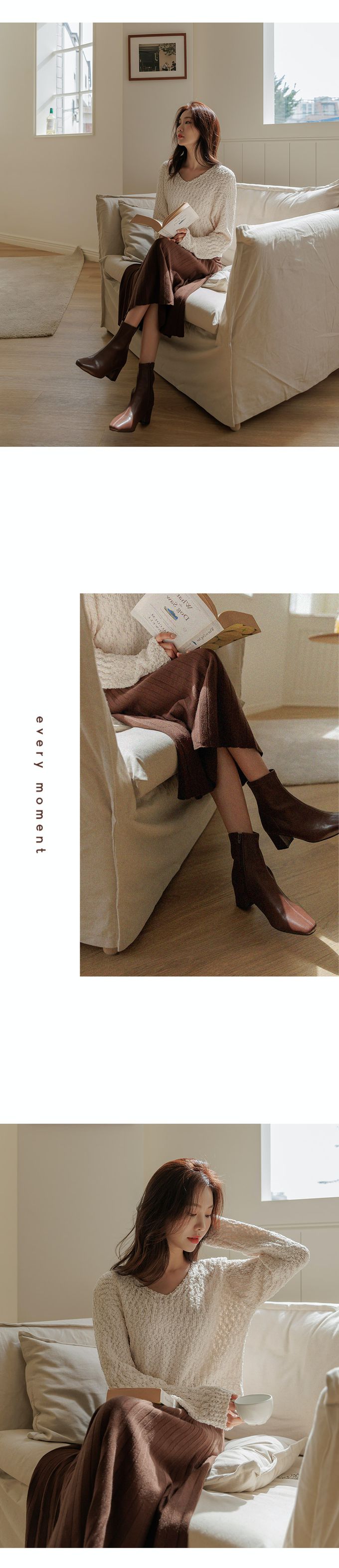 韓國 Urbantheroom - 優雅迷人百褶針織裙-象牙色 (Free)