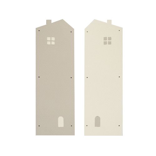 EVA無毒樓梯安全護板6片組-小屋款-暖灰&乳白 (18cm*56cm*2cm)