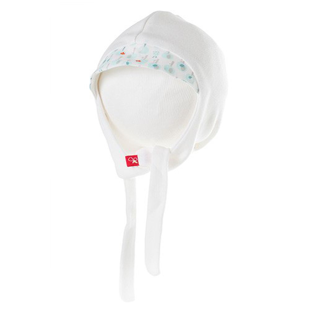 美國 GOUMIKIDS - 有機棉嬰兒帽-愛心小樹-淺綠 (3-6m)
