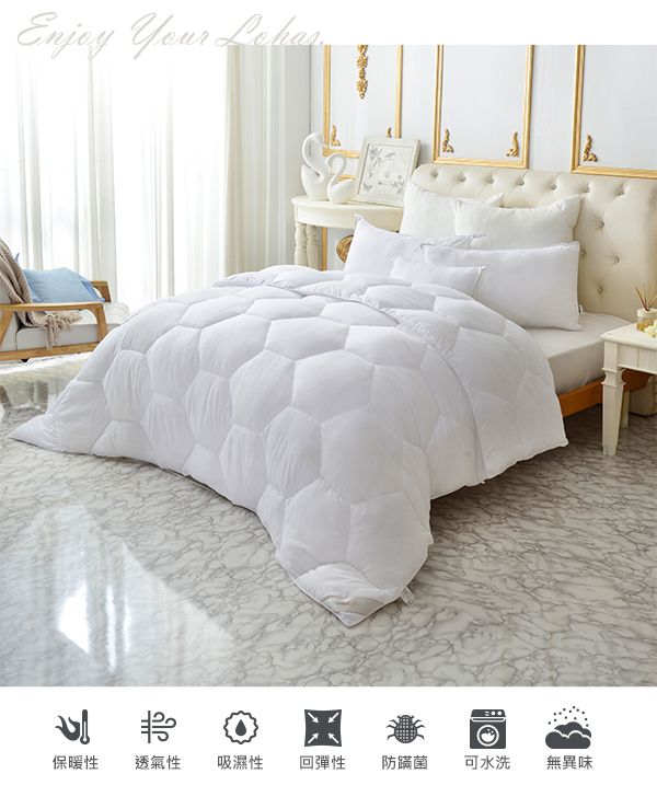 格蕾寢飾 Great Living - 義大利La Belle《抑菌可水洗羽絲絨暖冬被》-單人