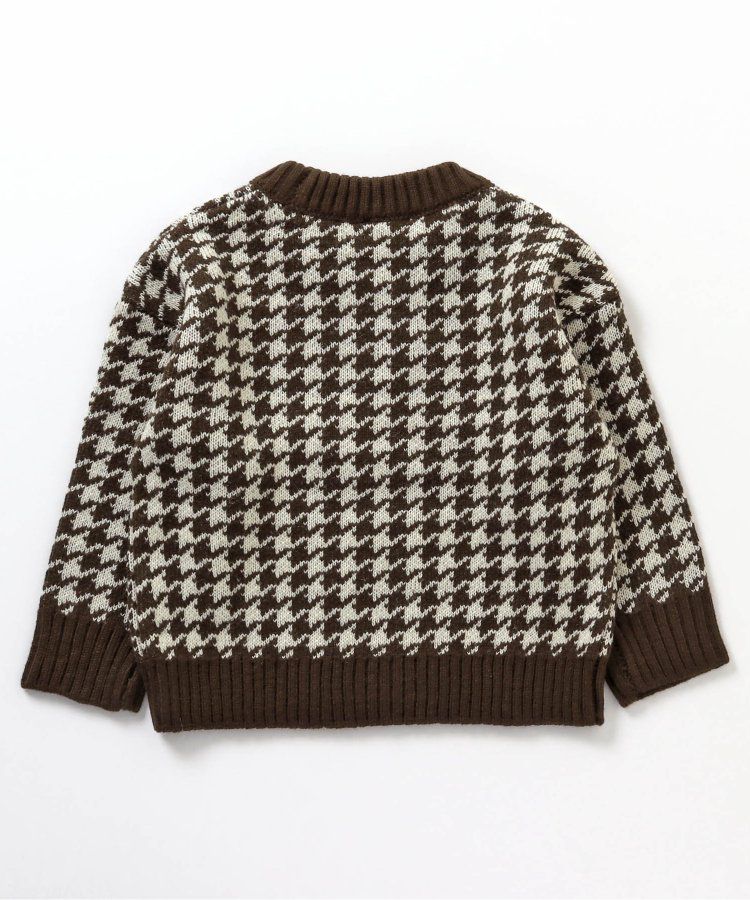 日本 apres les cours - 浪漫設計針織毛衣(可機洗)-小花-卡其