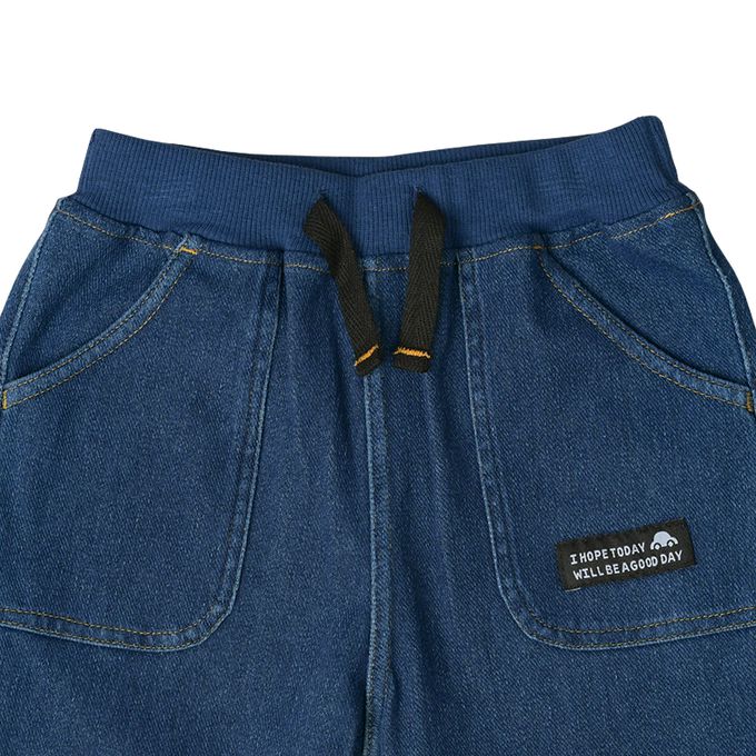 akachan honpo - 10分束口褲-深藍色