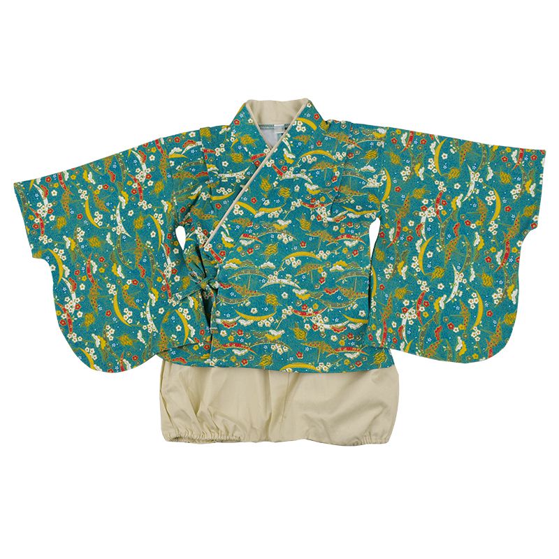 akachan honpo - 袴連身衣(兩件式)-淺卡其色