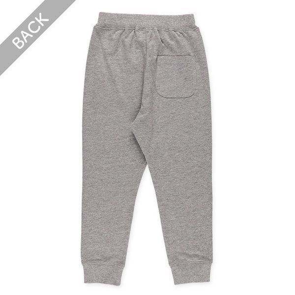 日本西松屋 - 休閒感百搭縮口褲-美式logo-淺灰