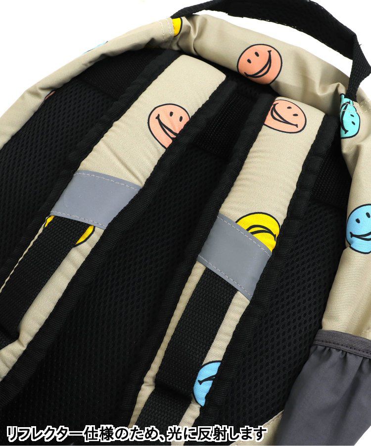 日本 BREEZE - 高機能輕量減壓設計兒童背包-白綠棋盤格 (33x24x13cm)