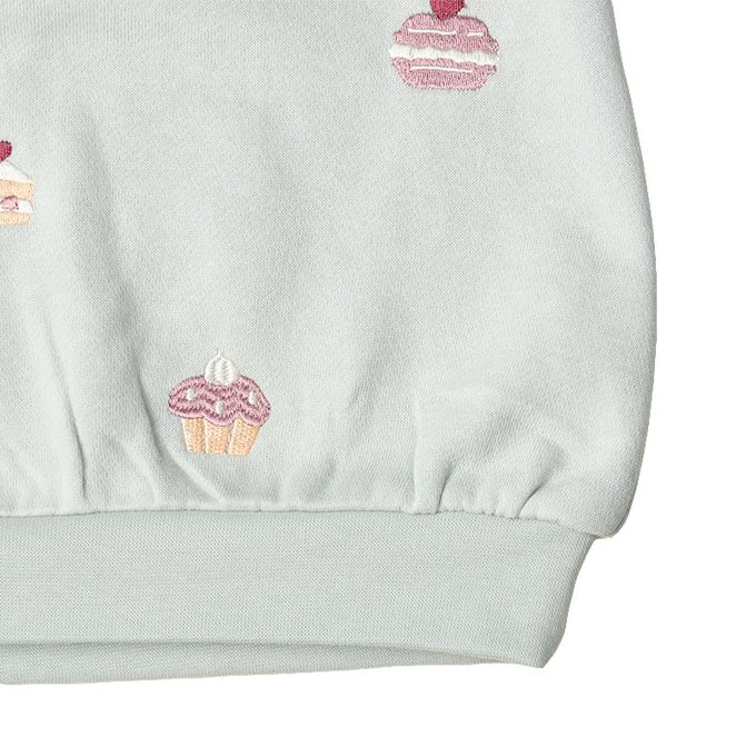 akachan honpo - 長袖休閒上衣-滿版圖案-淺綠色