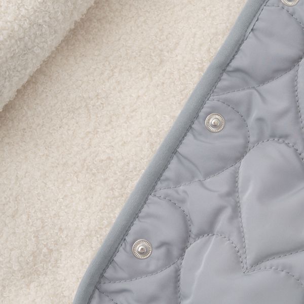 日本 Lycee mine - 夢幻少女造型絎縫鋪棉外套-花朵-粉紅