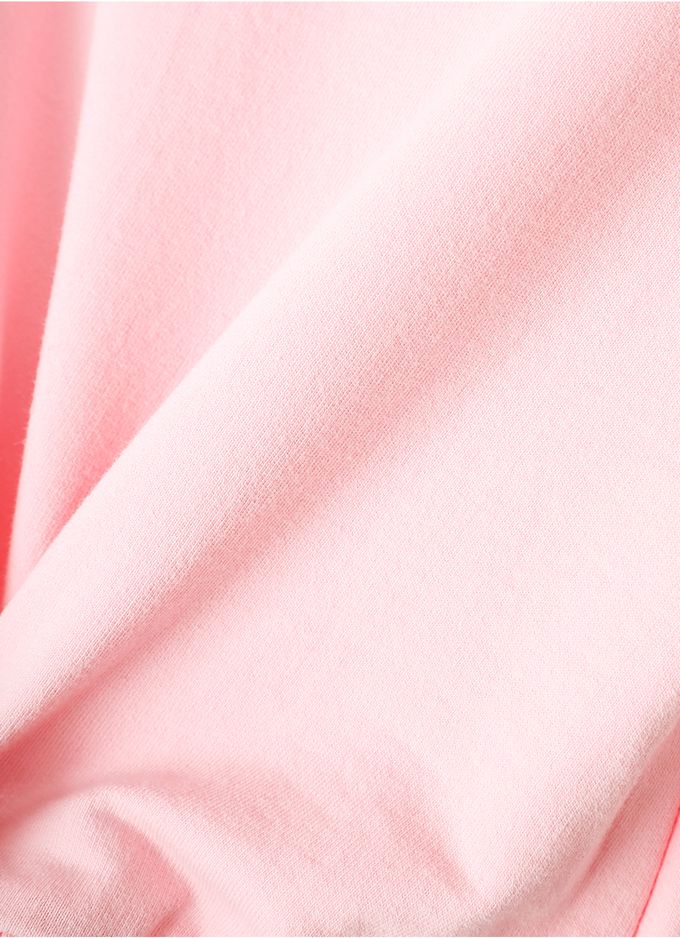 韓國 OZKIZ - 微笑花裝飾長袖大學T-粉