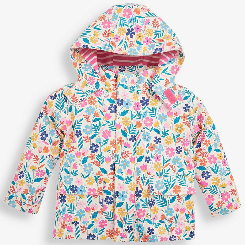 英國 JoJo Maman BeBe - 三合一多功能防水保暖外套-繽紛花卉