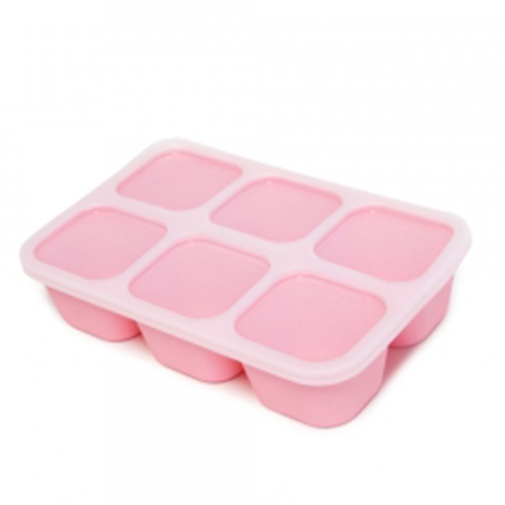 MARCUS＆MARCUS - 動物樂園造型矽膠副食品分裝保存盒-粉色