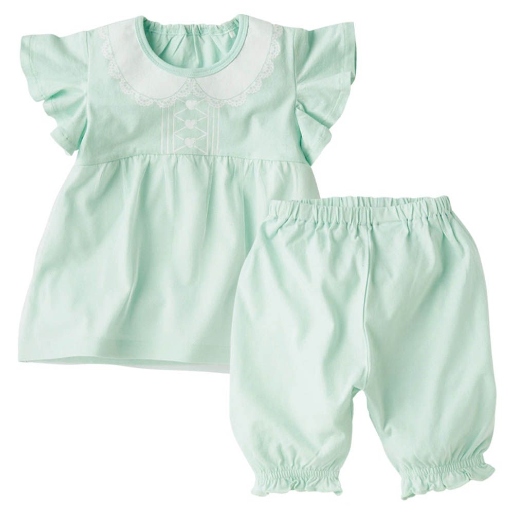 短袖家居服-公主-綠色