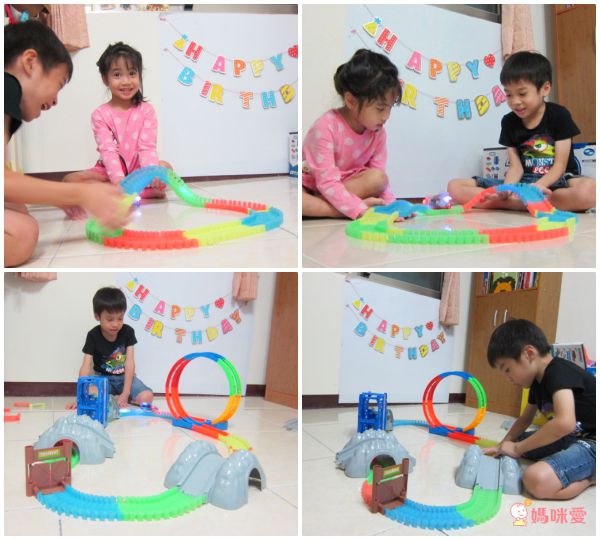 BQOCH - 【兒童益智玩具】電動夜光軌道車 交叉道路過山洞款 (151pcs)