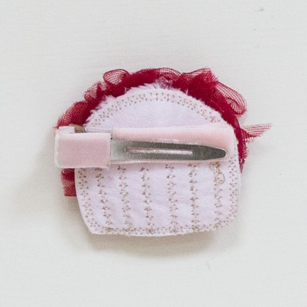 美國 Chic Baby Rose - 手工髮夾_櫻桃杯子蛋糕款-嫣紅 (單一尺寸)