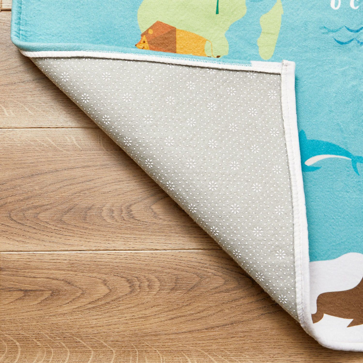 日本千趣會 - 邊學邊玩！可機洗細絨兒童地毯-水族館 (120×180cm)