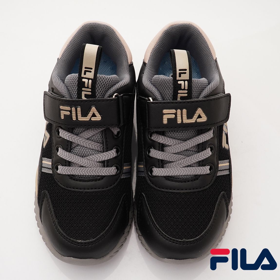 FILA - 輕量慢跑鞋款(中大童段)-運動鞋-黑