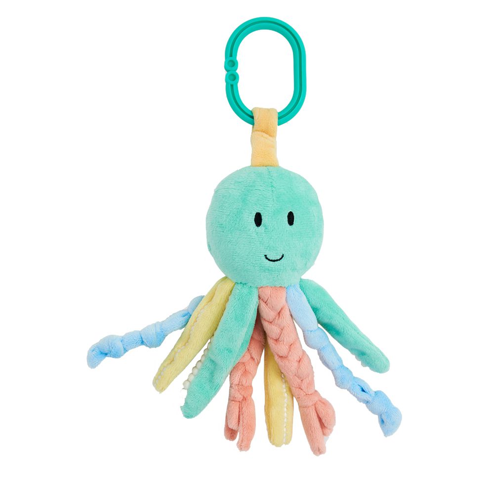 英國 JoJo Maman BeBe - 嬰兒床/推車安撫玩具_布玩系列-章魚