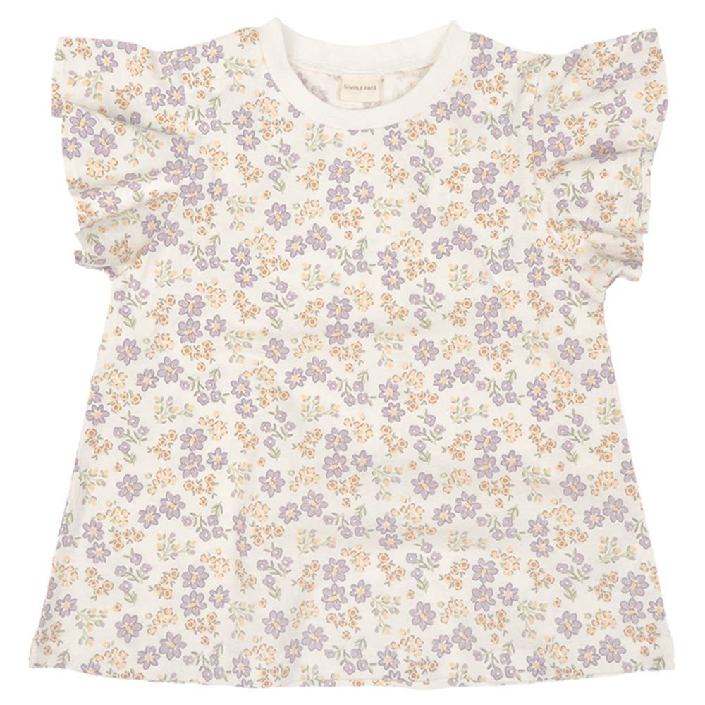 短袖T恤-滿版印花-紫色