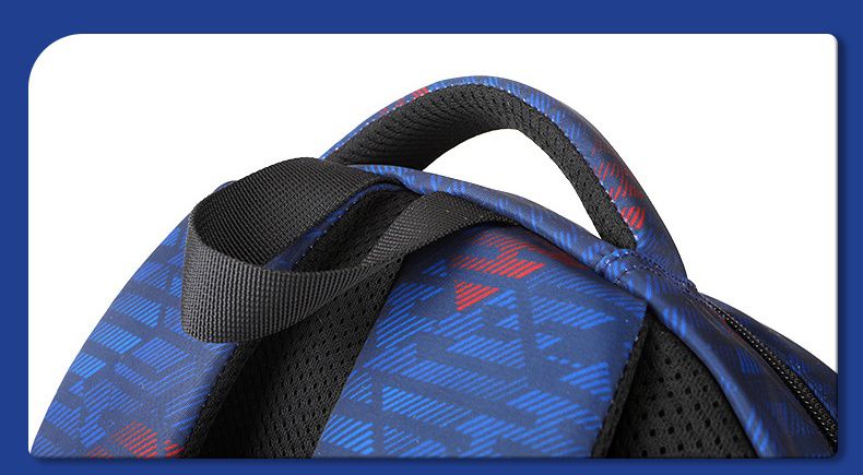 卡通大容量多功能透氣減壓書包-卡通人物蜘蛛人-深藍色 (建議160-175cm)-32x21x47cm