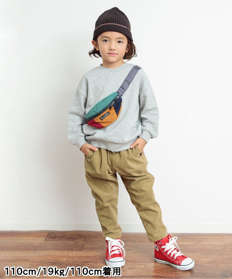 日本 BREEZE - 燈芯絨裏起毛保暖長褲-粉紅