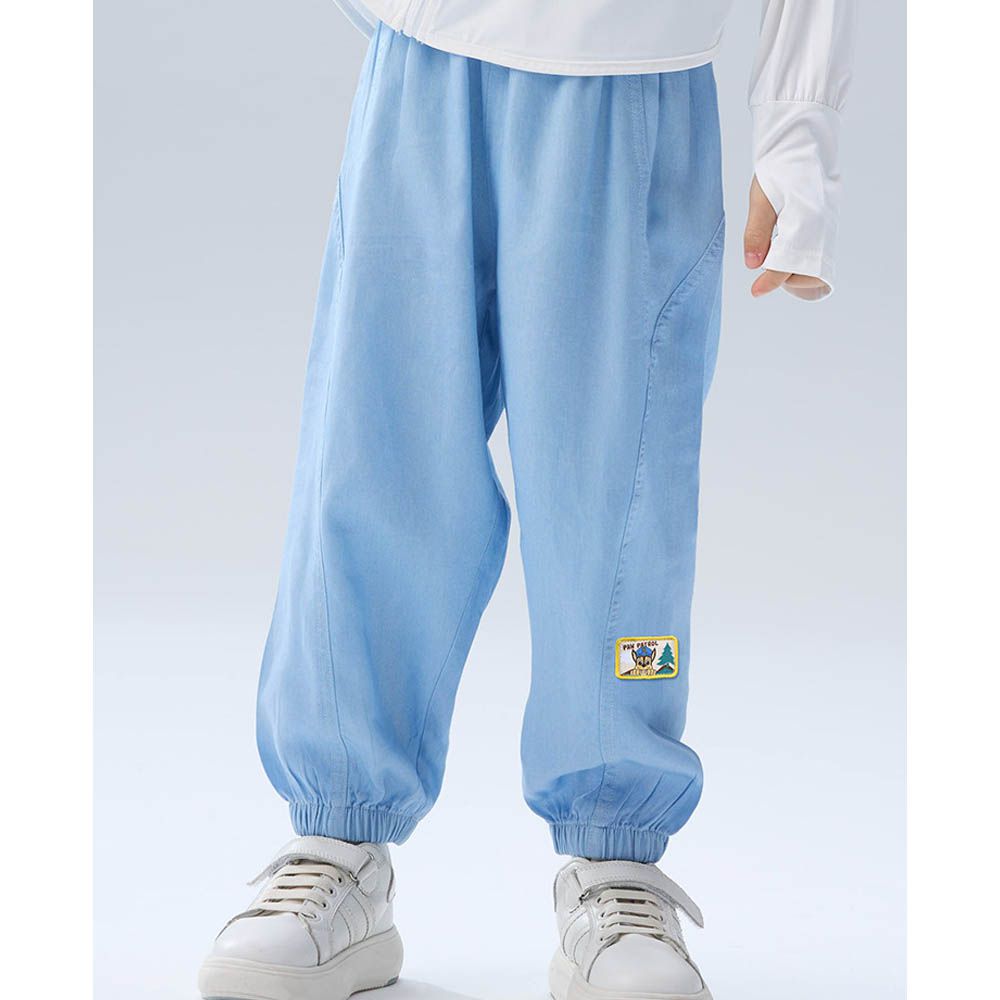 卡通汪汪隊天絲牛仔防蚊褲/空調褲-淺藍