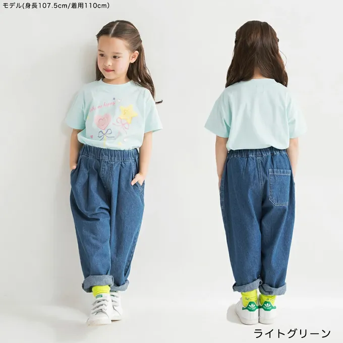 日本 BRANSHES - 100%天竺棉女孩短袖上衣-切片蛋糕-粉紅