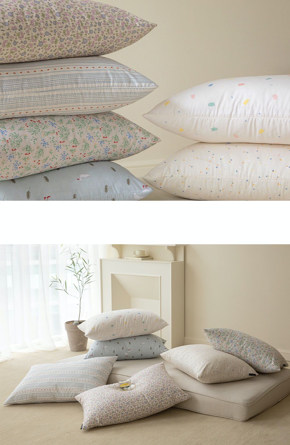 韓國 Maatila - 超細纖維桃皮感枕套-藍色鴨鴨 (50X70cm)