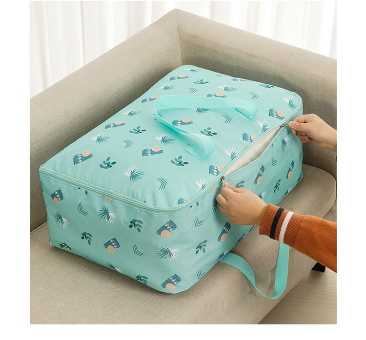 防潮防水棉被/衣物收納袋-樹林-藍色