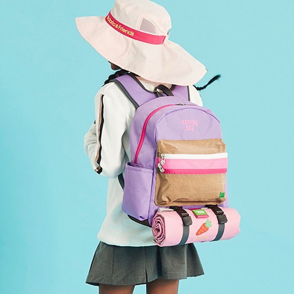 韓國 Victoria & Friends - (超值優惠組)減壓兒童背包+野餐墊-紫