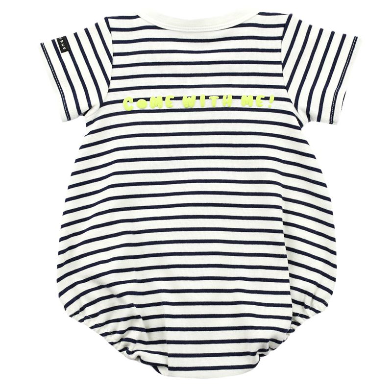 akachan honpo - 男短袖外出包屁衣-象牙白色