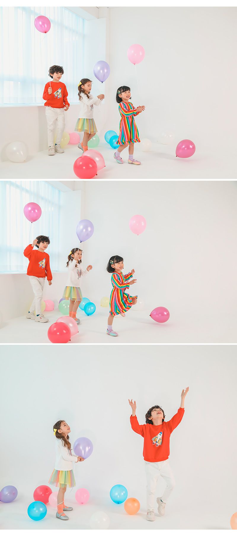 韓國 OZKIZ - 閃亮變色長袖大學T-火箭紅