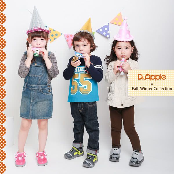 Dr. Apple - 機能童鞋_字母流線剪裁閃亮童鞋-灰