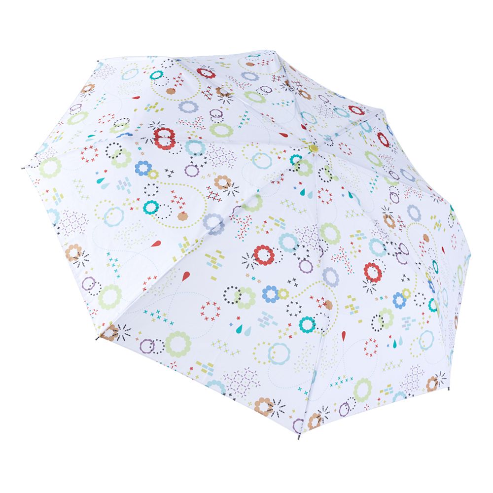 抗UV個人防回彈自動傘-繽紛幾何-315g