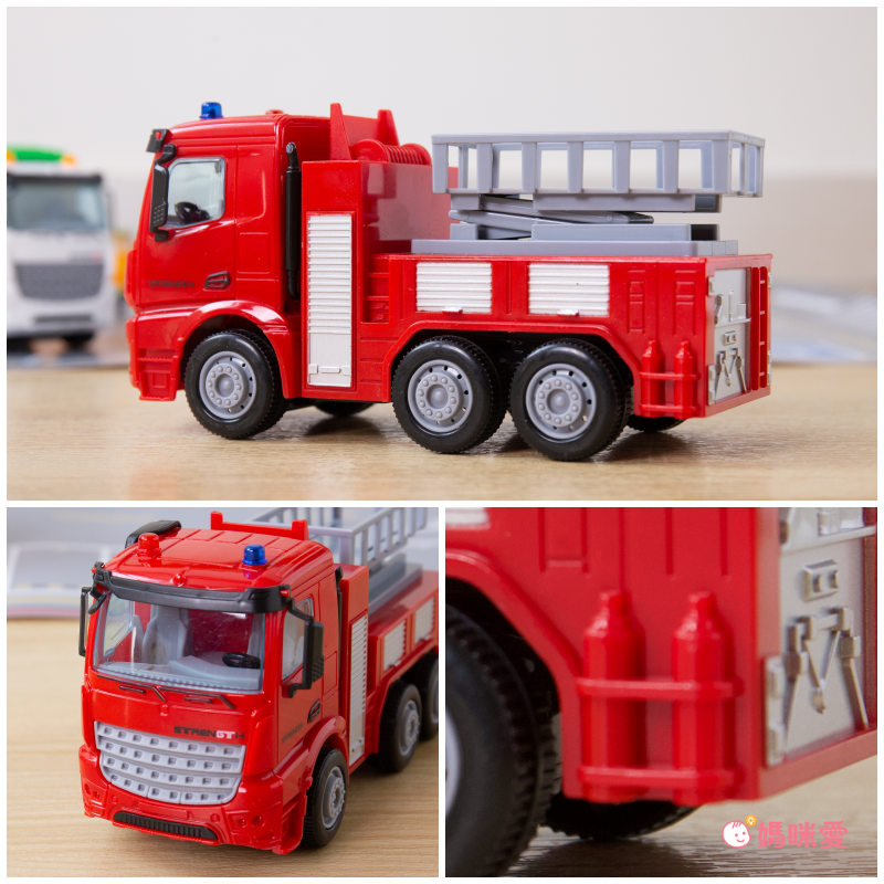 樂彩森林 - 【超值獨家優惠】1:40磨輪車系列-環保垃圾車 + 1:40磨輪車系列-消防升降車