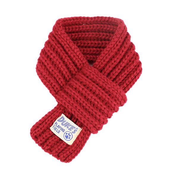 日本代購 - 麻花編織寵物圍巾/圍脖-酒紅 (S)