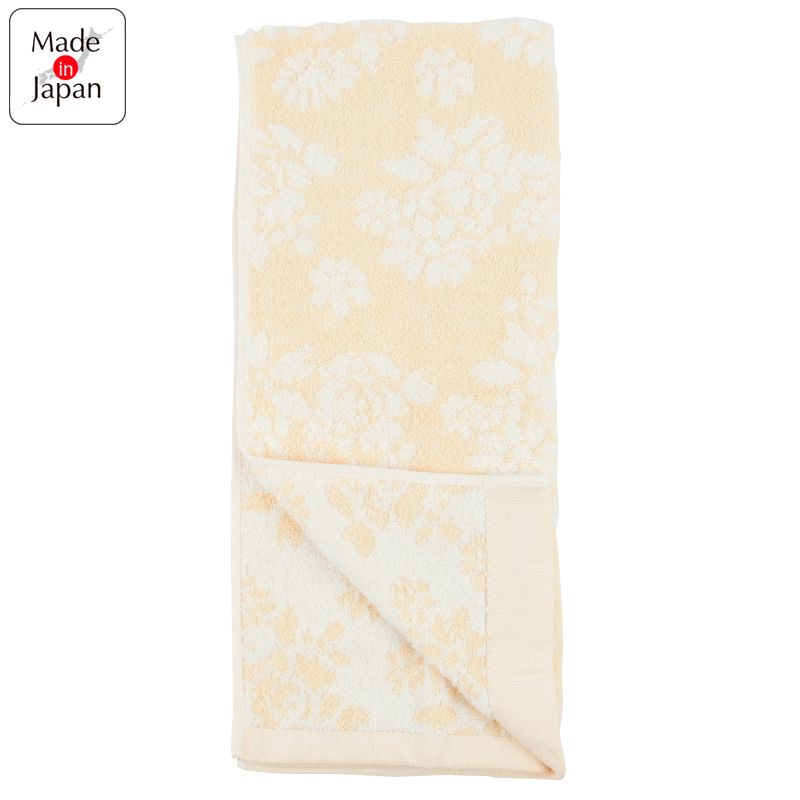 akachan honpo - 今治洗臉巾-小捧花-淺卡其色 (34×80cm)