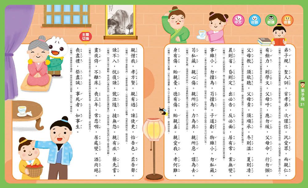 小手點讀必學大全(唐詩+三字經+弟子規)-FOOD超人