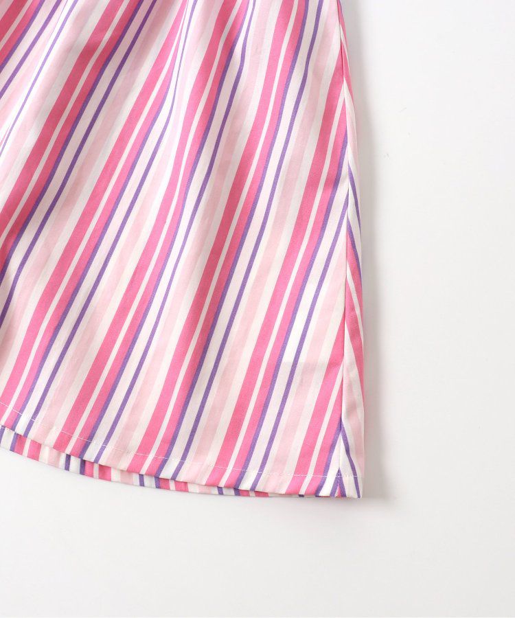 日本 apres les cours - 肩蝴蝶結浪漫印花無袖A字洋裝-向日葵-水藍