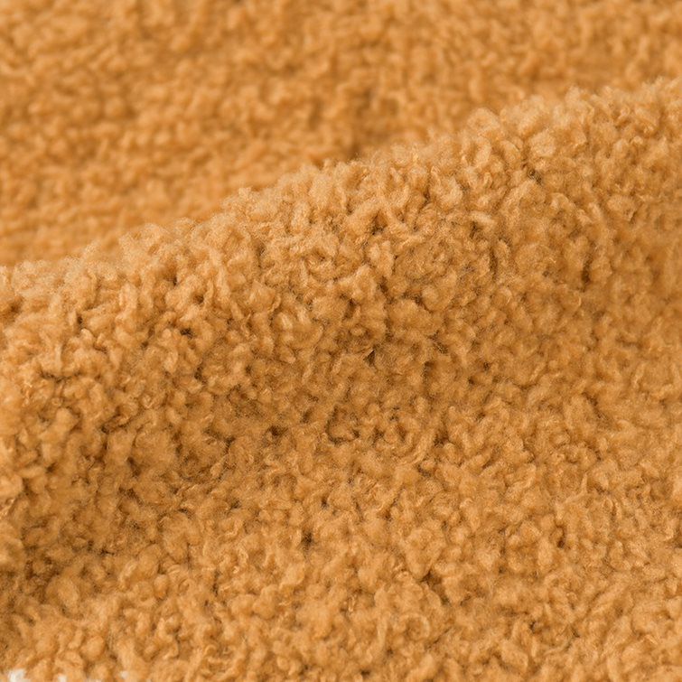 akachan honpo - 毛茸茸針織帽-柴犬-淺卡其色