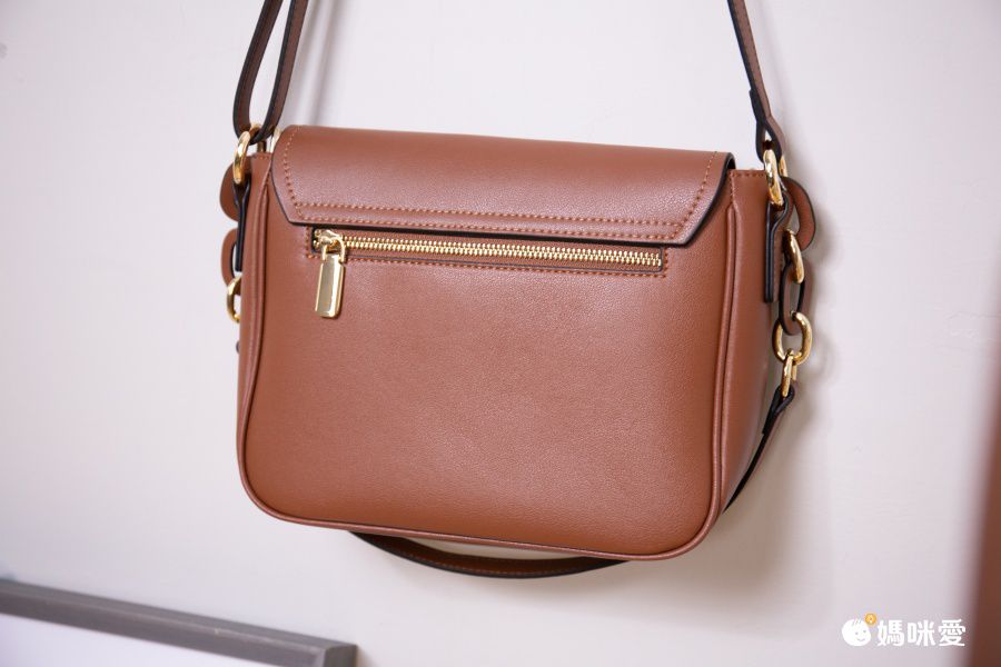 真皮質感腋下馬鞍包-附2種背帶-深棕色 (25x19x9cm)